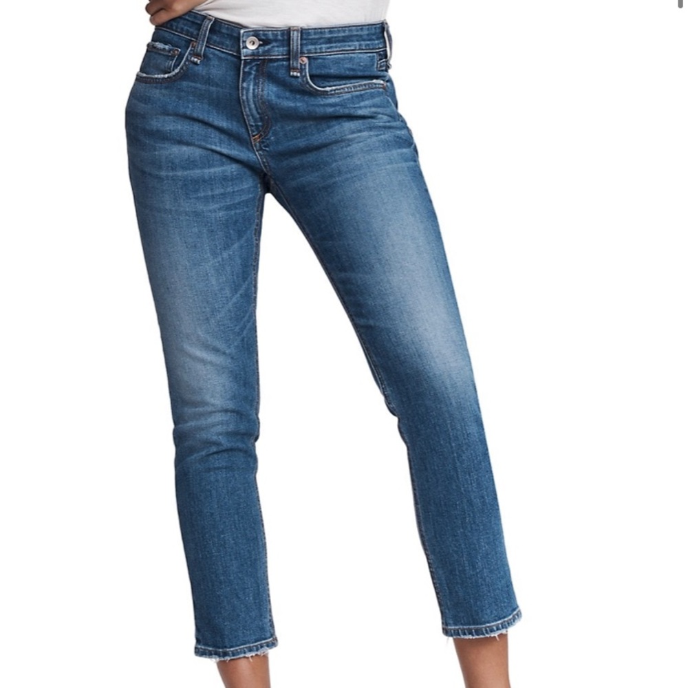 rag & bone Women's Boyfriend Jeans - Medium Blue Wash
